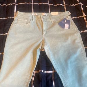 Green Mid-Rise Skinny